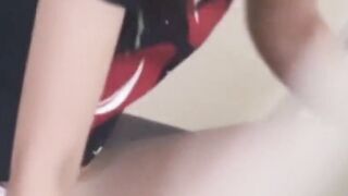 Voyeur cam records a Japanese babe shaving her bush