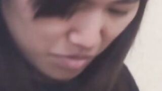 Voyeur cam records a Japanese babe shaving her bush