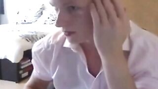 Big Shot Amateur Twink Masturbating on Webcam