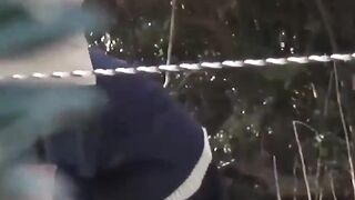 Hidden cam catches Japanese babes squatting to piss outdoors