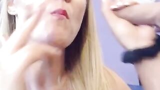 Smoking Cam Girl Deepthroats, Blowing Smoke 2