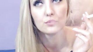 Smoking Cam Girl Deepthroats, Blowing Smoke 2