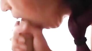 Latina GF Blowjob & Cumshot with Big Cock