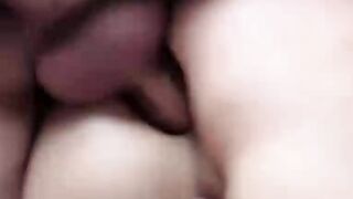 Hot slut get facial after hard anal pounding with big cock