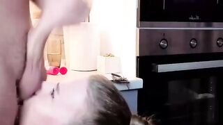 Hot slut get facial after hard anal pounding with big cock