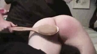 The poor Ass of Lindsey (paddle BDSM)