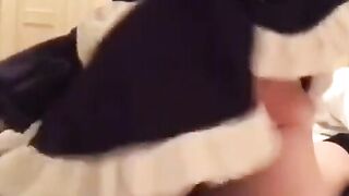 Asian Crossdresser Cums During Sex