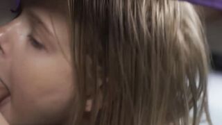 Soaked teen blonde fucked by stepmoms TS friends