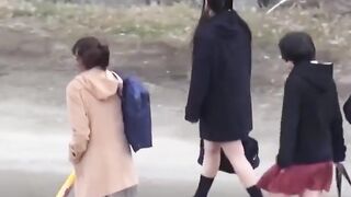 Lucky voyeur watches a group of ladies pissing in nature