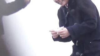 Lucky voyeur watches a group of ladies pissing in nature