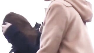Lucky voyeur watches a group of ladies pissing in nature