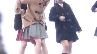 Lucky voyeur watches a group of ladies pissing in nature