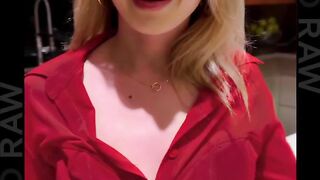 BLACKEDRAW Little Tight Blonde Hotwife Lilly Bell Deep Throats A Monstrous big black dick While Husband Films