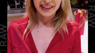 BLACKEDRAW Little Tight Blonde Hotwife Lilly Bell Deep Throats A Monstrous big black dick While Husband Films