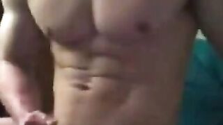 Big-Cock Guy Masturbates and Eats His Own Sperm