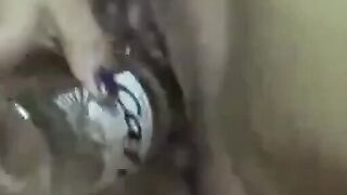 Korean Girl Uses Beer Bottle for Masturbation