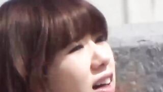 Alluring Japanese women filmed topless in public