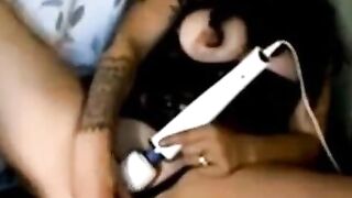 Big-Breasted Milf Pussy Play with Toys
