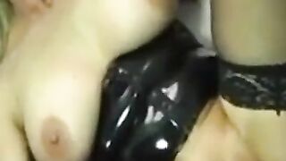 Big-Titted MILF Fucks Huge Black Dildo On Webcam