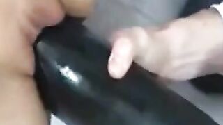 Big-Titted MILF Fucks Huge Black Dildo On Webcam