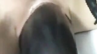 Big-Titted MILF Fucks Huge Black Dildo On Webcam