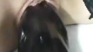 Big-Titted MILF Fucks Huge Black Dildo On Webcam