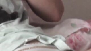 Deviant cameraman spies Asian hottie fingering herself