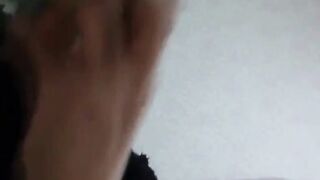 Lady captures golden piss in a container for voyeurs eyes