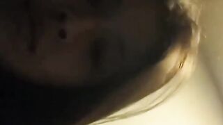 Witness nasty babe catch her piss in a clear container