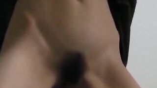 Witness nasty babe catch her piss in a clear container