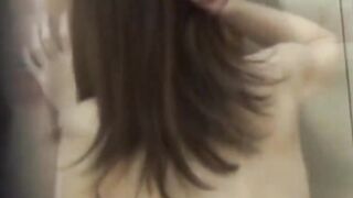 Camera catches Japanese hottie fucking wildly with her man
