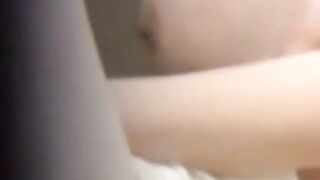 Camera catches Japanese hottie fucking wildly with her man