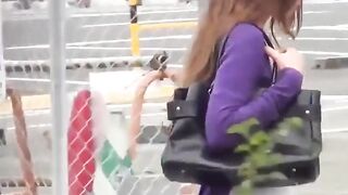 Voyeur follows numerous babes to film outdoor peeing