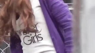 Voyeur follows numerous babes to film outdoor peeing