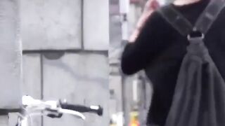 Voyeur follows numerous babes to film outdoor peeing
