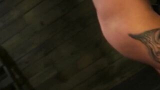 Ropped honey fucked with huge toys