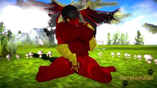 Furry Anime 3D - Dragon Finger Fucked and Squirting