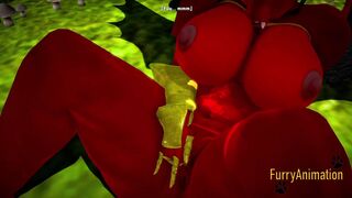 Furry Anime 3D - Dragon Finger Fucked and Squirting