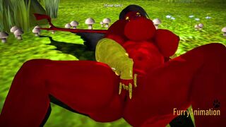 Furry Anime 3D - Dragon Finger Fucked and Squirting