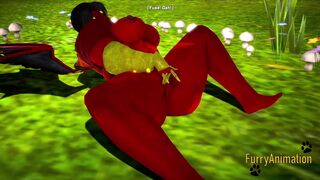 Furry Anime 3D - Dragon Finger Fucked and Squirting