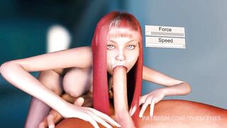 3D Porn Animated Big Boobed 19 Yo Intense Facefuck Deeply