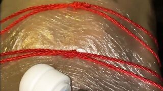 Amateur Fem Dom Sub - Plastic Wrap and Rope Fetish -