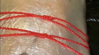 Amateur Fem Dom Sub - Plastic Wrap and Rope Fetish -