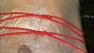 Amateur Fem Dom Sub - Plastic Wrap and Rope Fetish -