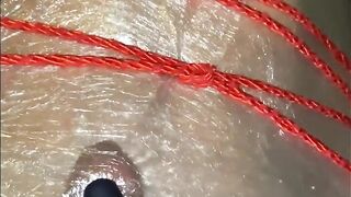 Amateur Fem Dom Sub - Plastic Wrap and Rope Fetish -