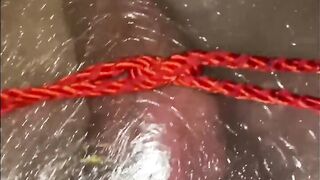 Amateur Fem Dom Sub - Plastic Wrap and Rope Fetish -