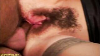 stepsister unshaved booty toyed and nailed