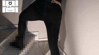Anal Plowed inside my Yoga Leggings at the Gym Stairs.