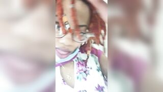 Dread Fellatio got her Twat Ate into the Vehicle !!