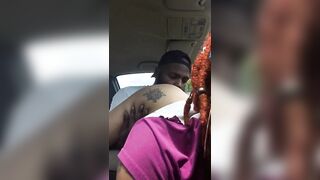 Dread Fellatio got her Twat Ate into the Vehicle !!